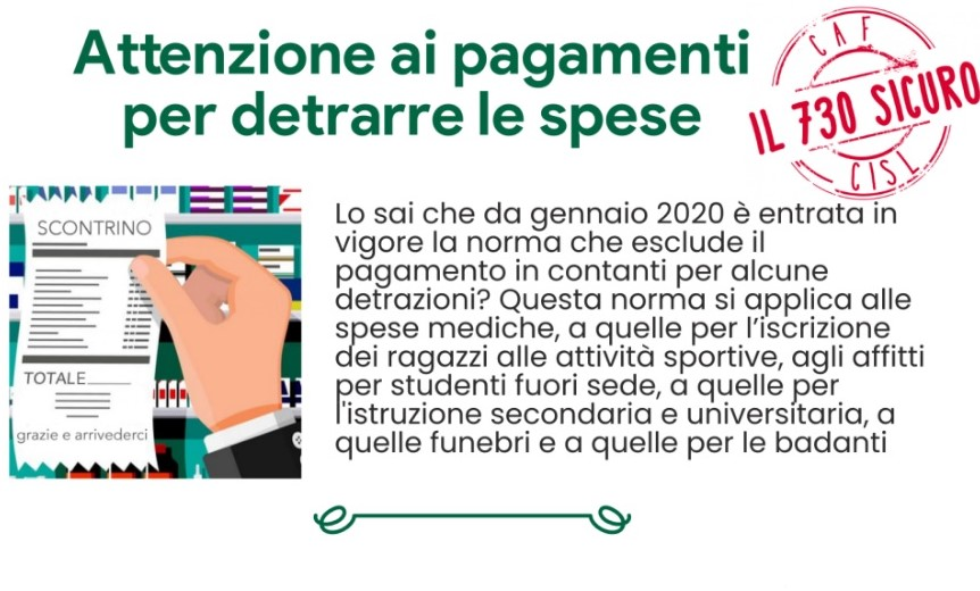 CAF CISL, il 730 sicuro