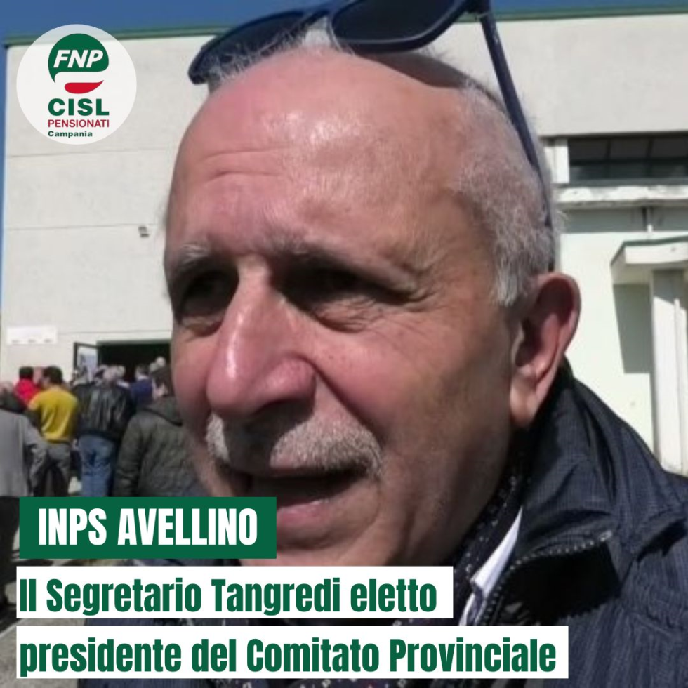 Inps Avellino: il segretario Tangredi eletto presidente del Comitato Provinciale