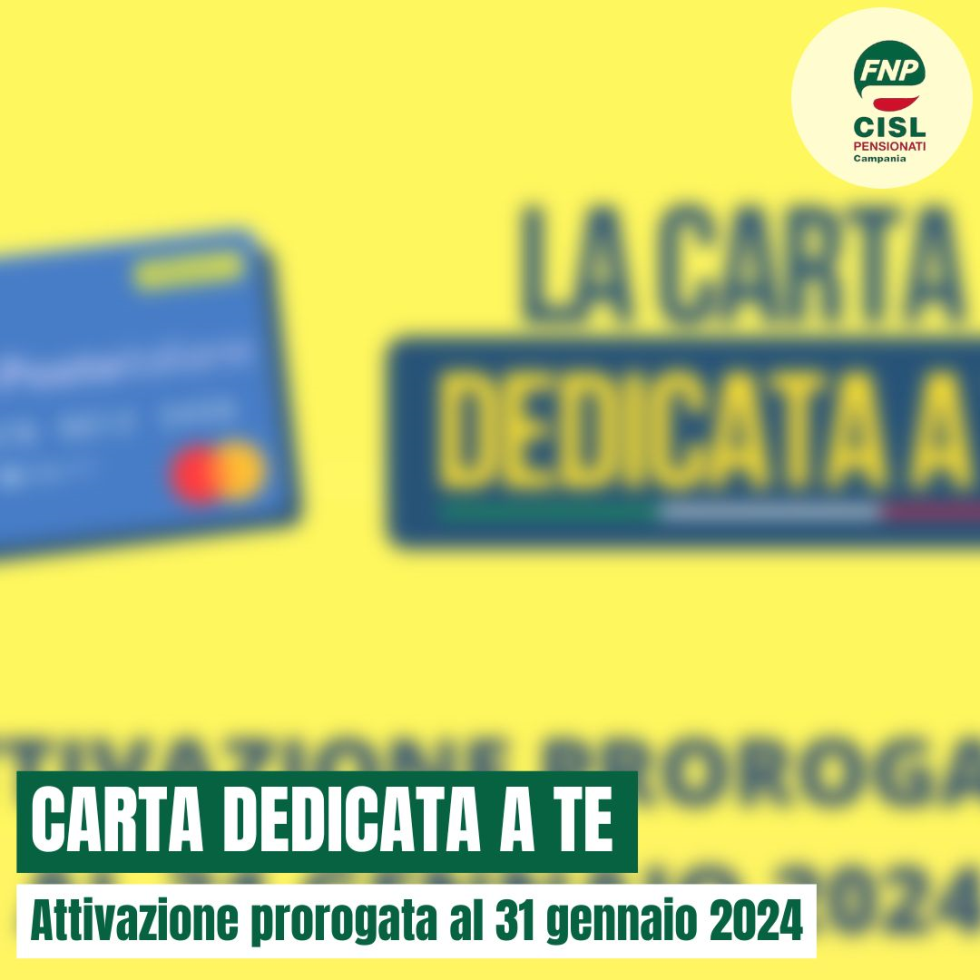 Carta Dedicata a te, di nuovo disponibile il ritiro presso gli uffici postali