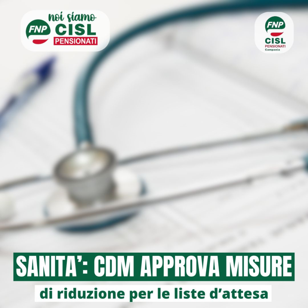 Sanità, approvazione del Consiglio dei Ministri per le misure di riduzione delle liste d’attesa