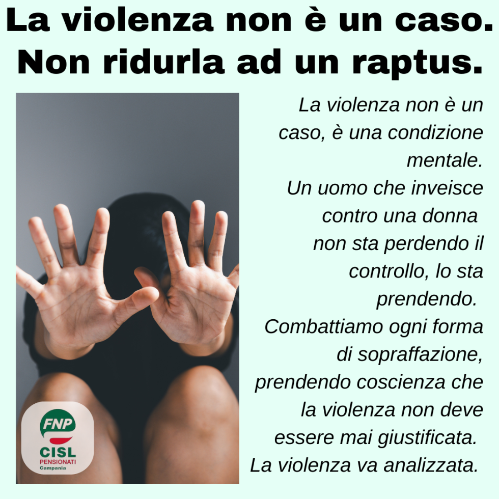 La violenza non è un caso. Non ridurla ad un raptus.