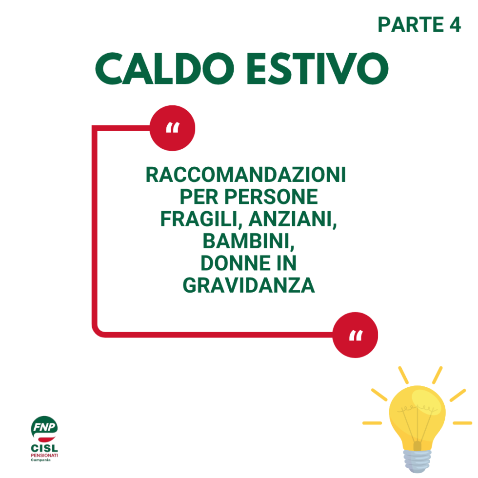 Caldo torrido: raccomandazioni per le categorie più fragili