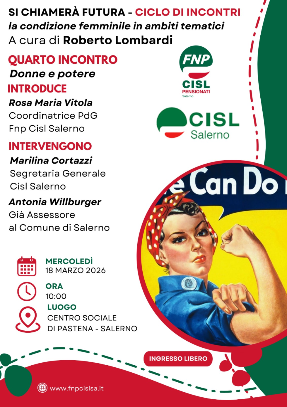 SI CHIAMERÀ FUTURA_Quarto incontro_Donne e potere