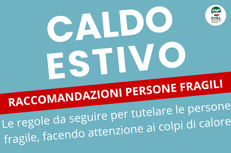 Raccomandazioni per le persone fragili