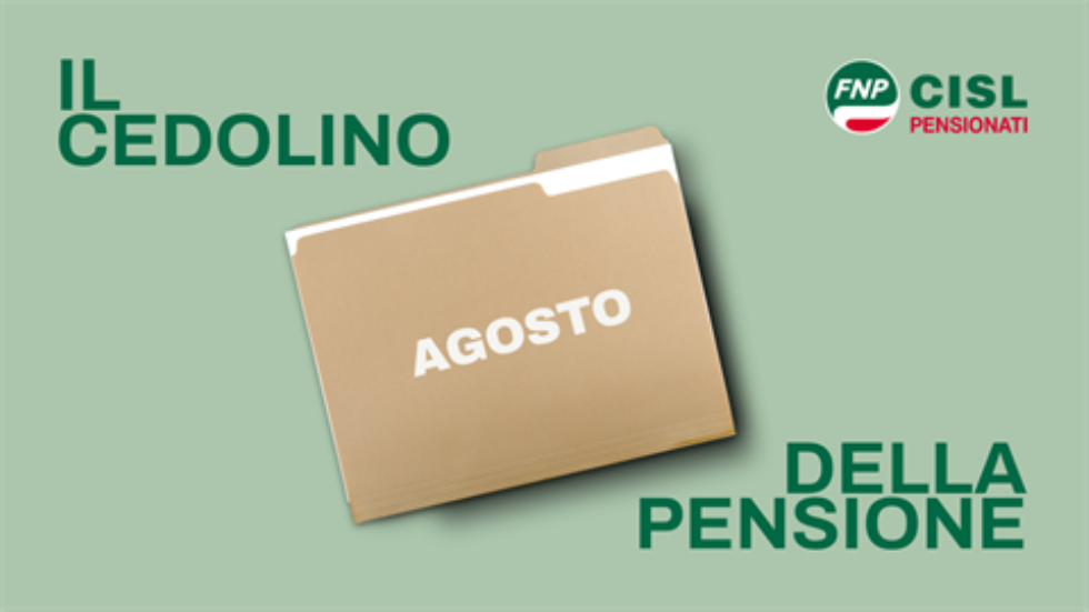 Cedolino pensione di agosto 2026, le informazioni utili
