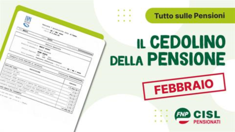 Cedolino pensione di febbraio 2026, le informazioni utili