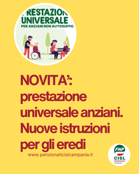 NOVITÀ Prestazione universale anziani: nuove istruzioni per gli eredi