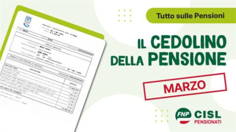 Cedolino pensione di marzo 2026, le informazioni utili