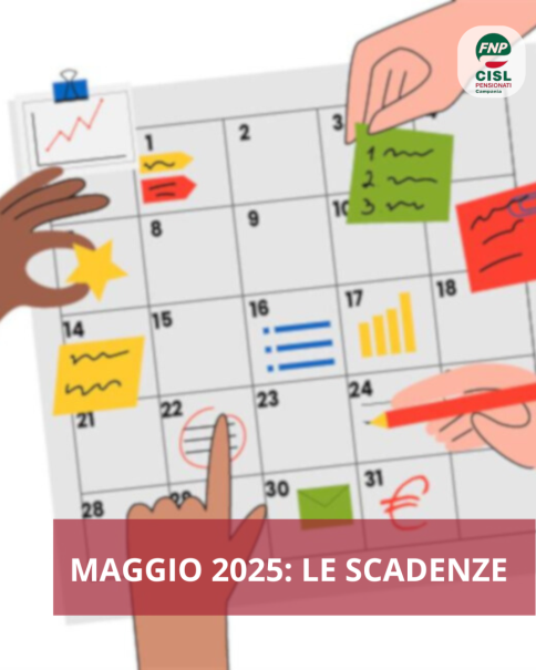 Le scadenze del mese di maggio 2025