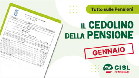 Cedolino pensione di gennaio 2026, le informazioni utili