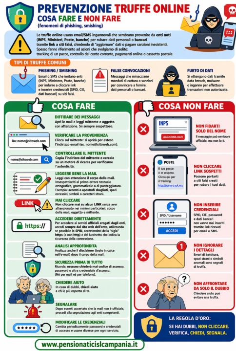 COSA FARE E NON FARE_PREVENZIONI TRUFFE ON LINE (fenomeni di phishing, smishing)