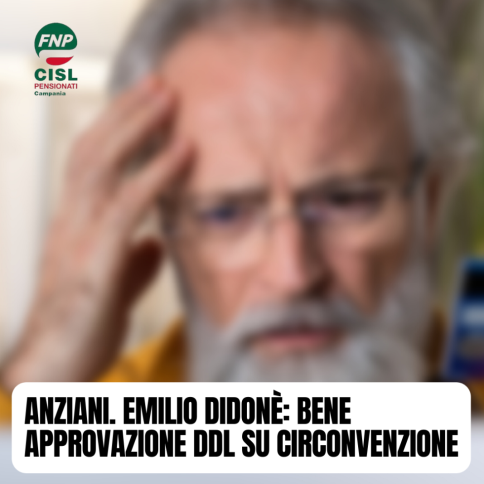 Anziani. Emilio Didonè: bene approvazione ddl su circonvenzione