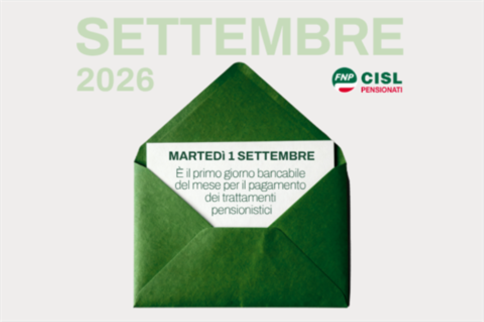 Pensioni settembre 2026, il calendario dei pagamenti