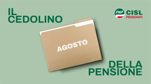 Cedolino pensione di agosto 2026, le informazioni utili